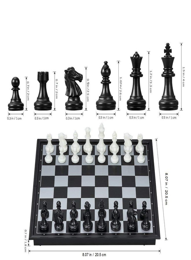 GREEVA Magnetic Chessboard Game Set for Kids Travel Portable Case Chess Set with Folding Educational Chess Board 2 Players Travel Toys for Kids and Adults (Black and White-20.5 * 20.5cm) (Small) - Image 3